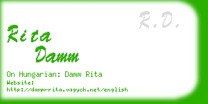 rita damm business card